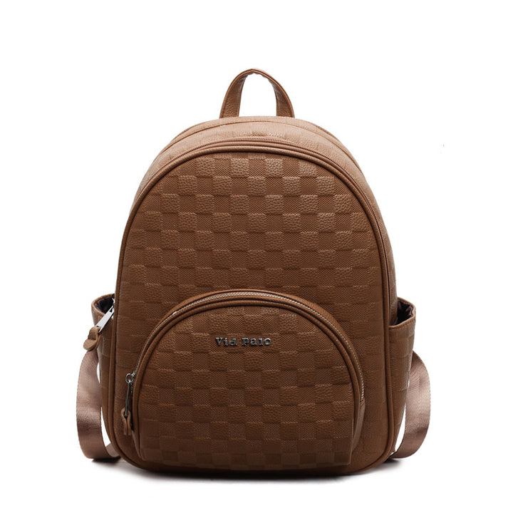 Stylish Checkerboard Backpack