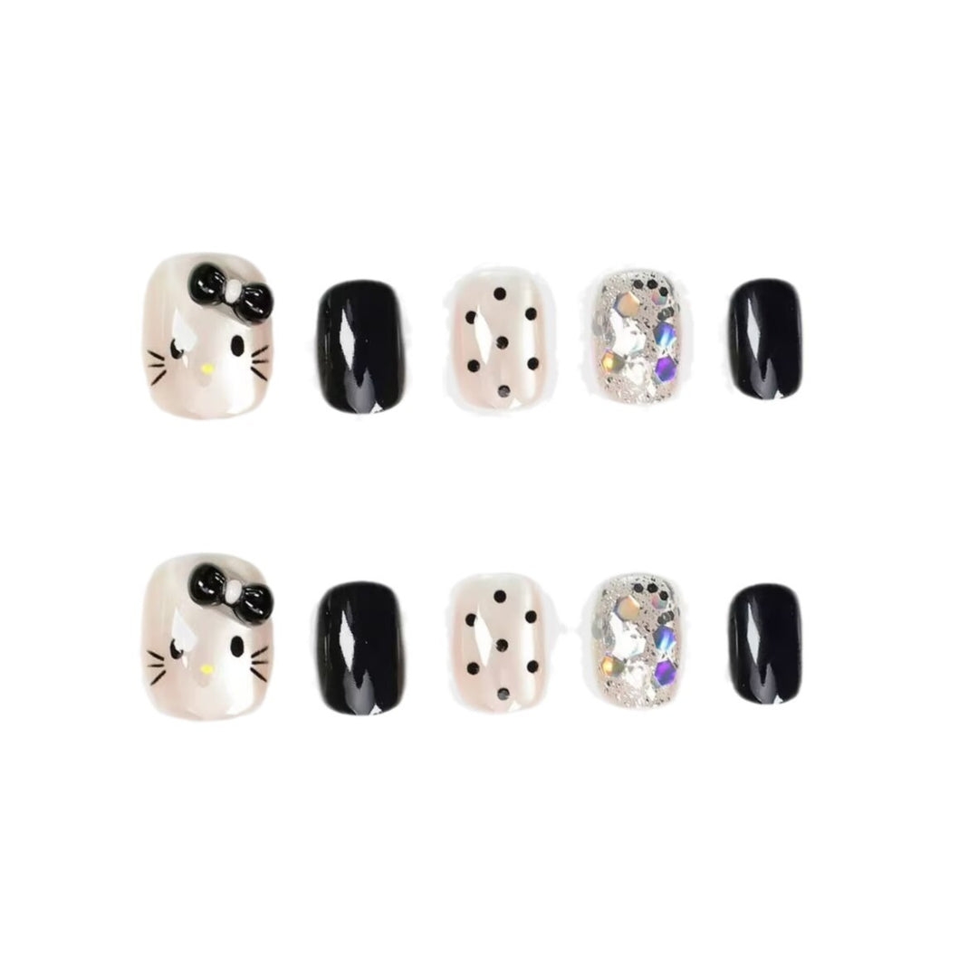 Premium Glittering Press-On Nail Extensions Bowlift