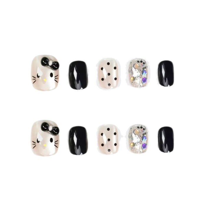 Premium Glittering Press-On Nail Extensions Bowlift
