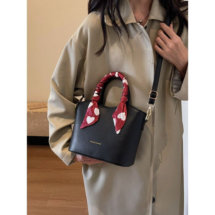 Stylish Scarf-Embellished Handbag Bowlift