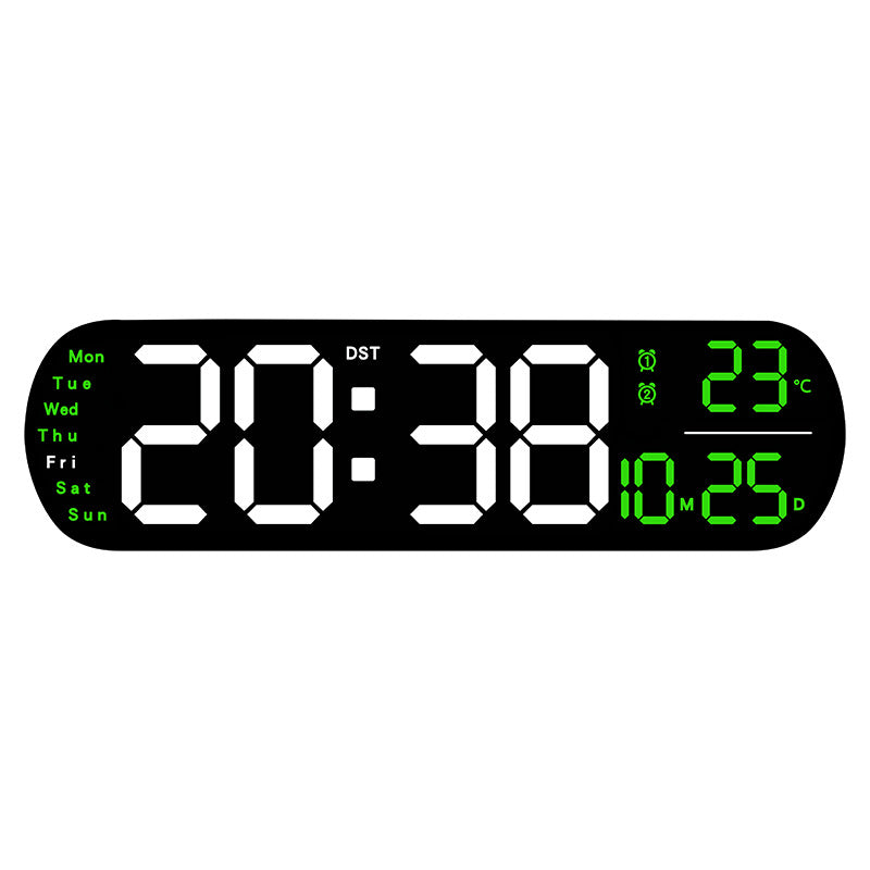 Digital LED alarm clock with large display and temperature display Bowlift