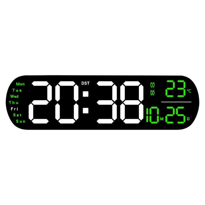 Digital LED alarm clock with large display and temperature display Bowlift