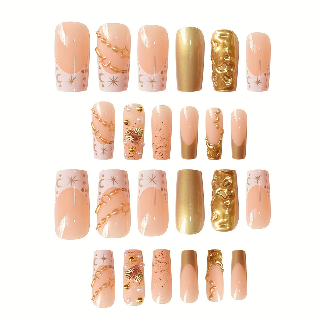 Ornate Gold Decorative Nail Art Bowlift