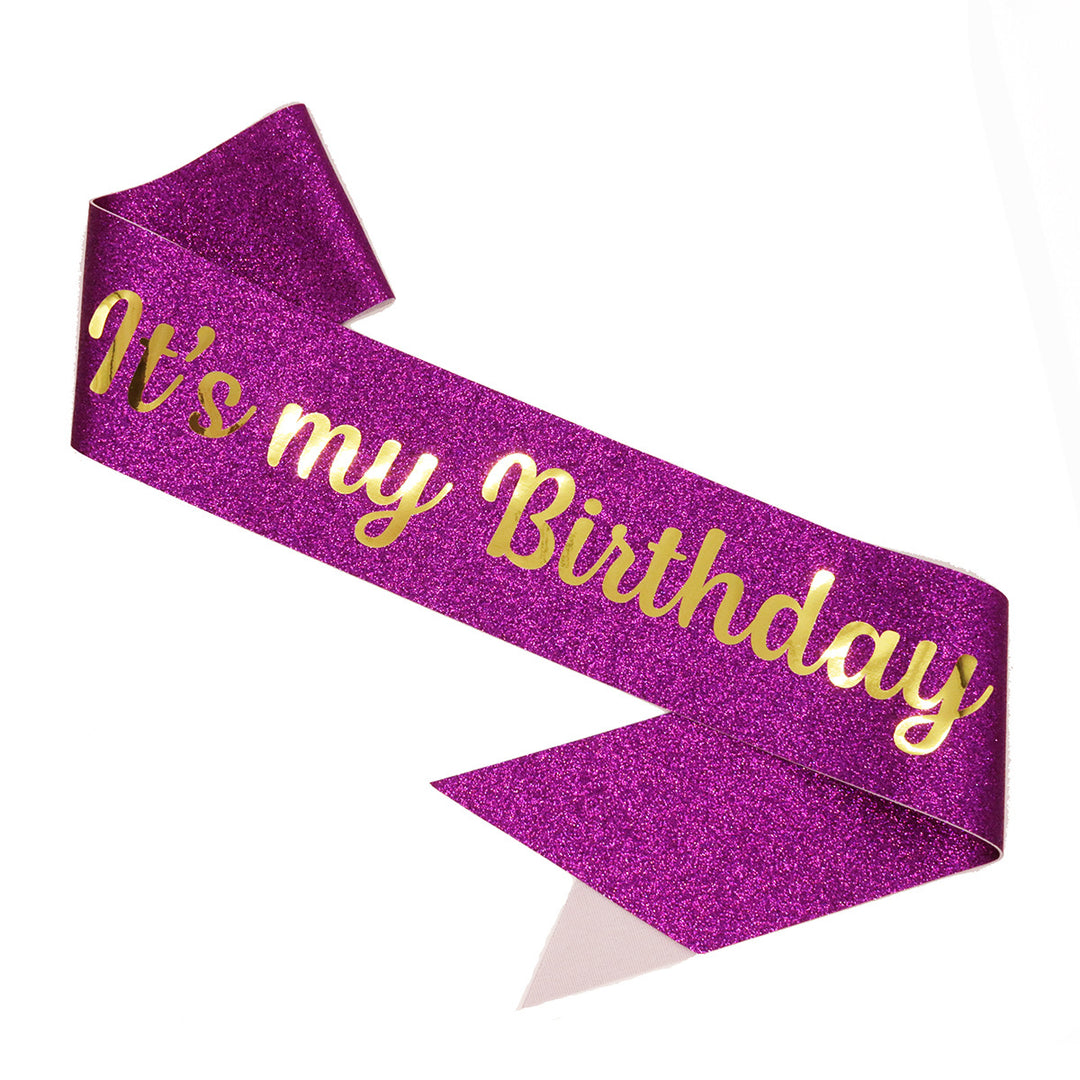 Ladies Festive Birthday Band with Glitter Design Bowlift