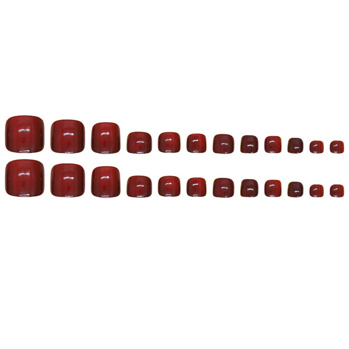 Premium Gel Finish Press-On Toenail Set Bowlift