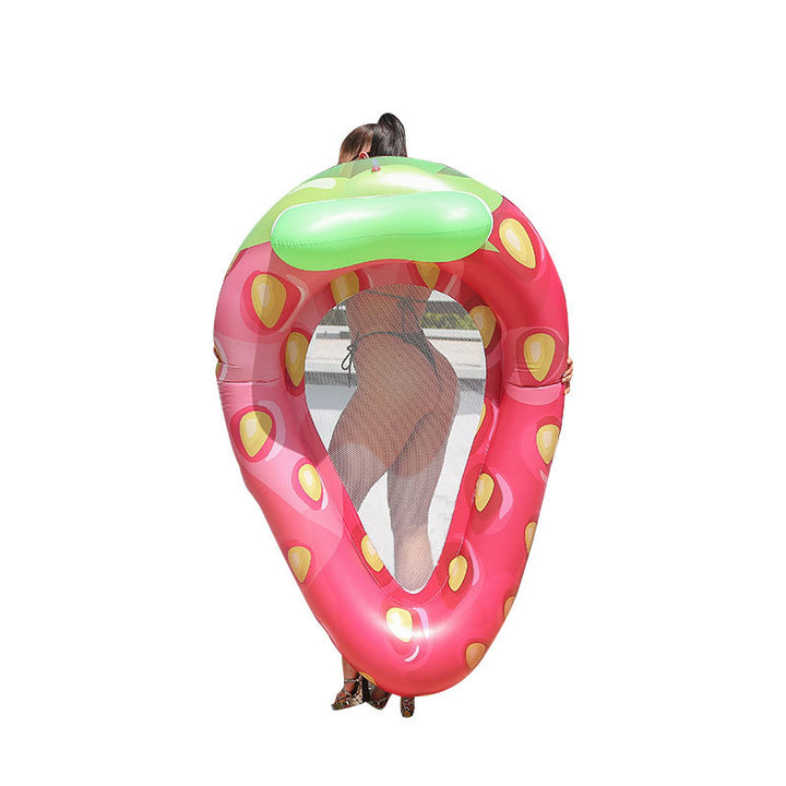 Women's Inflatable Strawberry Pool Float Bowlift