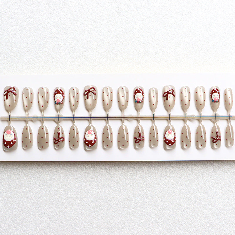 Festive Themed Press-On Nail Decor Bowlift