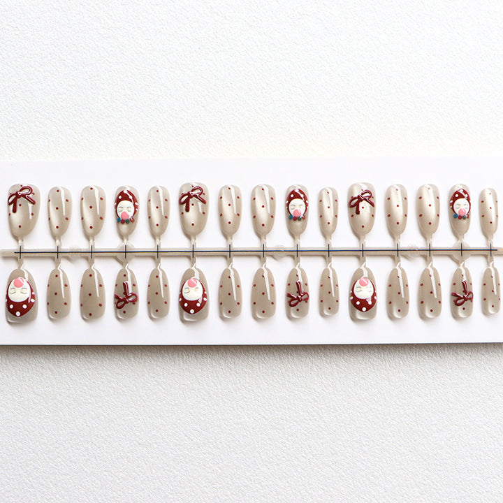 Festive Themed Press-On Nail Decor Bowlift