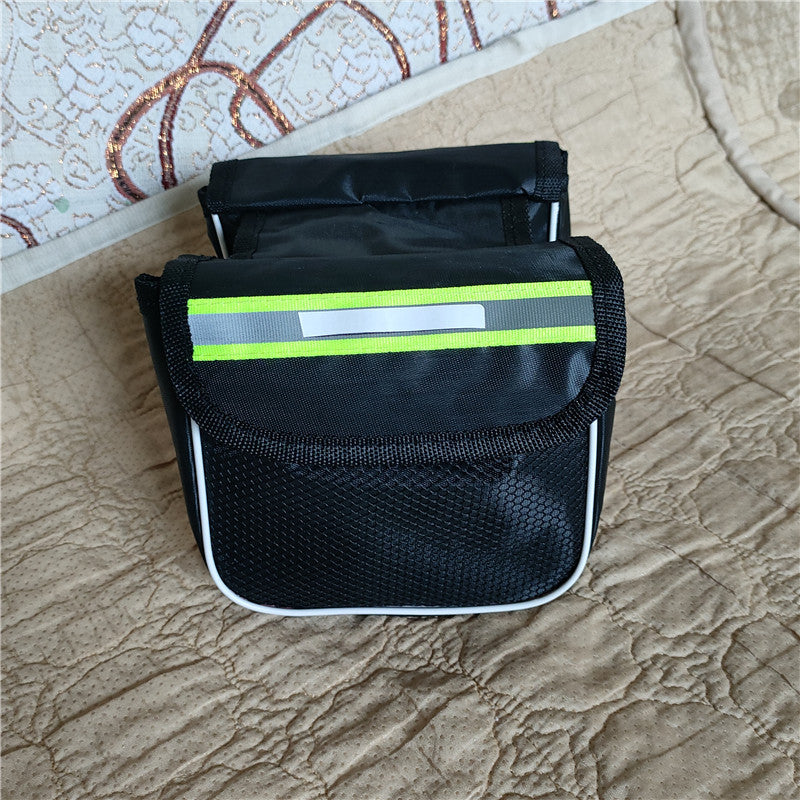double bicycle saddle pannier bag with reflective strip water-resistant Oxford fabric Bowlift