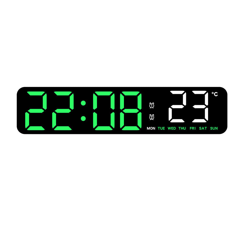 Digital LED alarm clock with temperature and day of the week digits Bowlift