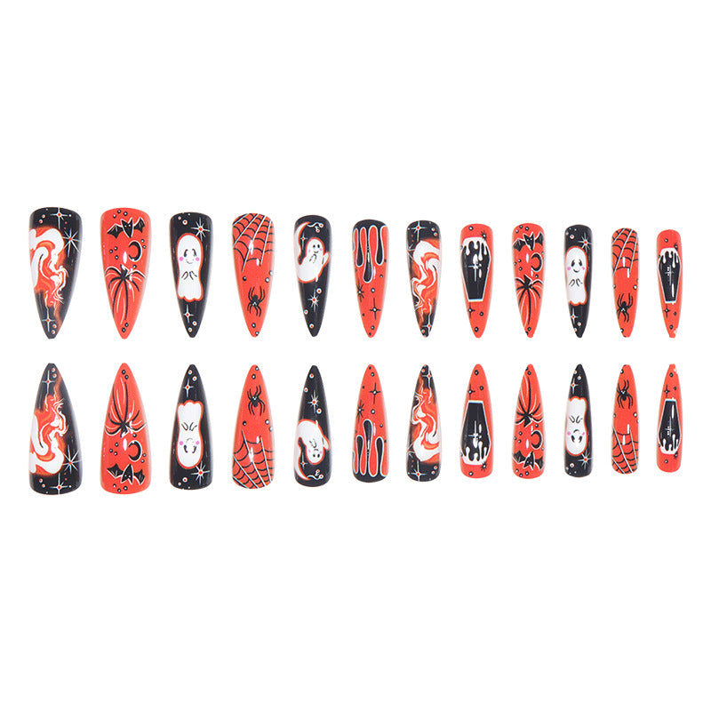 Halloween Themed Stiletto Press-On Nails Bowlift