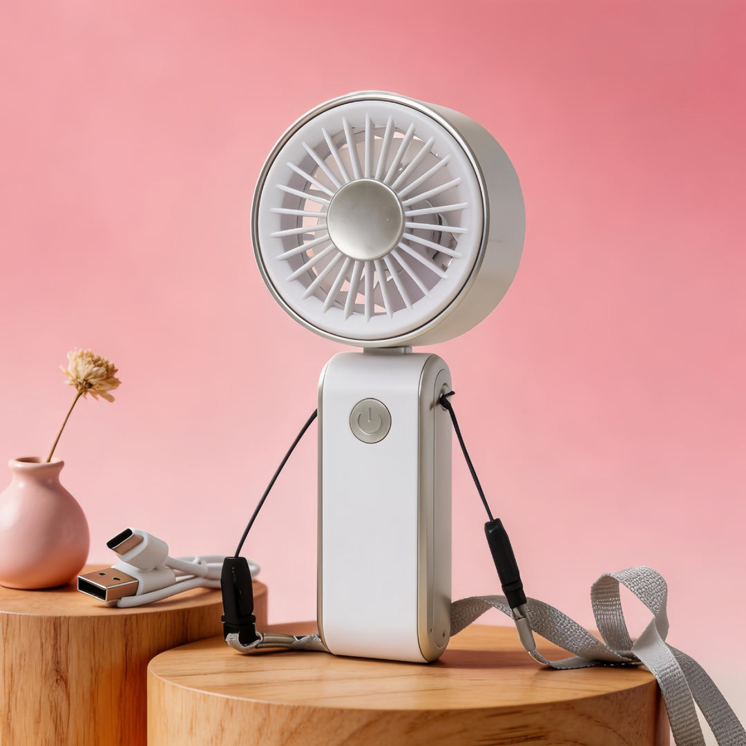 Women Portable Mini Handheld Fan with USB Charging Function Bowlift