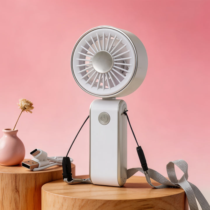 Women Portable Mini Handheld Fan with USB Charging Function Bowlift