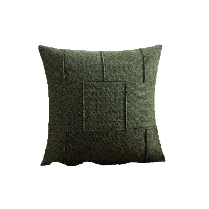 Square Textured Patchwork Throw Pillow Cover Bowlift