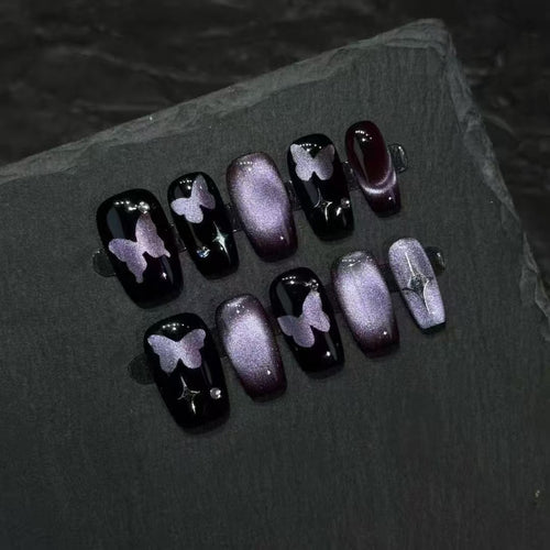 Elegant Butterfly Press-On Nail Art Set Bowlift