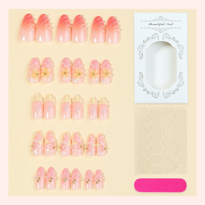 Creative nail art set with delicate flower and decorative elements Bowlift