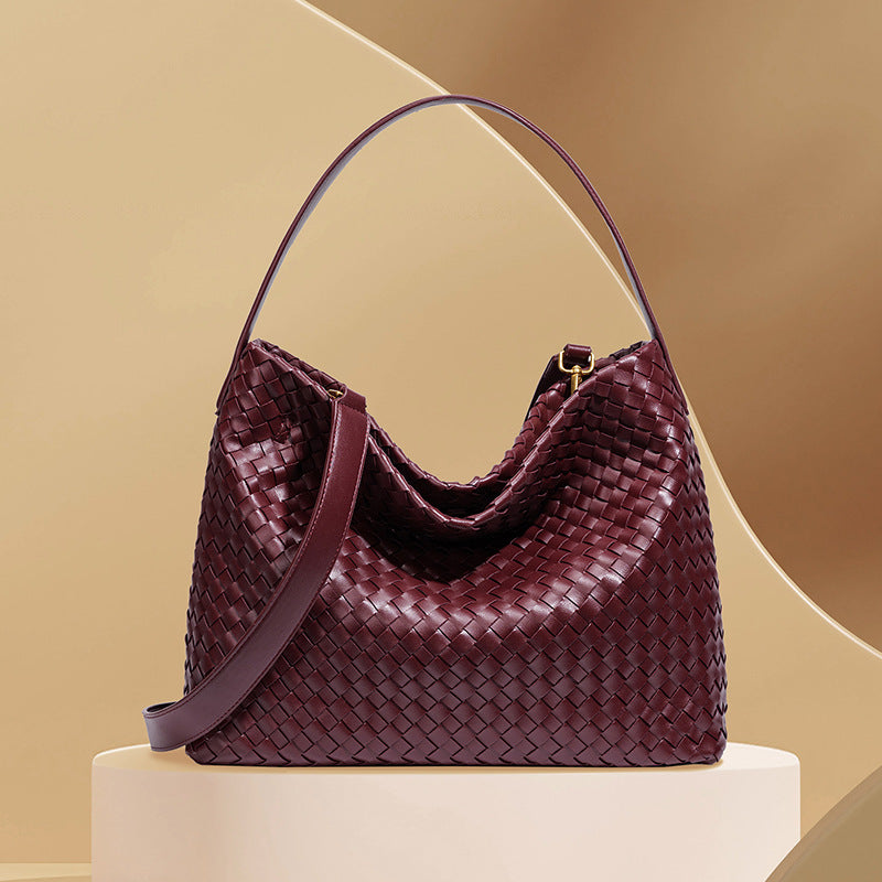 Textured Woven Hobo Bag Bowlift
