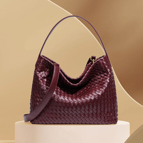 Textured Woven Hobo Bag Bowlift