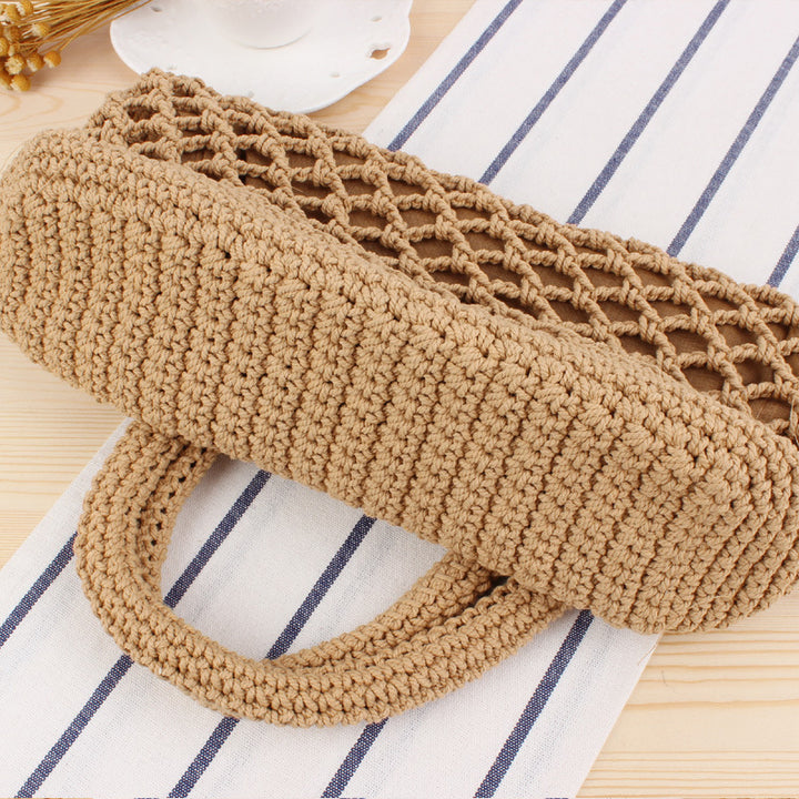 Net shopping bag made of hand-knotted natural material Bowlift