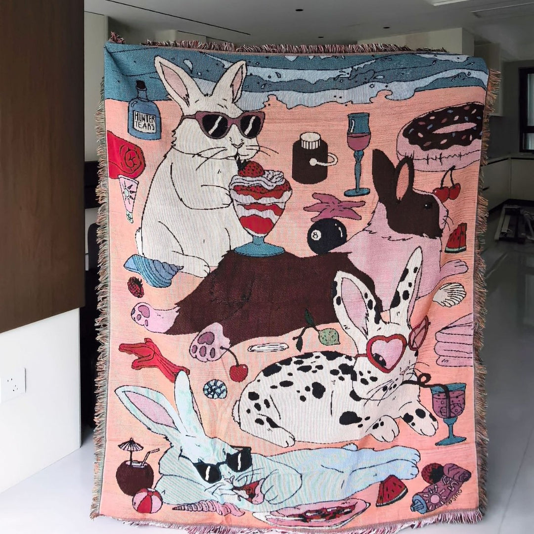 Artistic Jacquard Throw Blanket