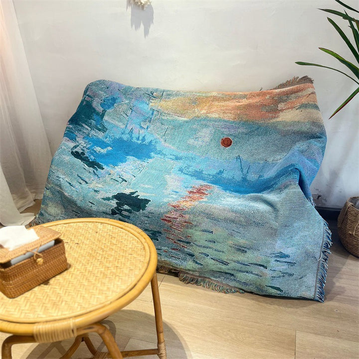 Artistic Floral Tapestry Blanket