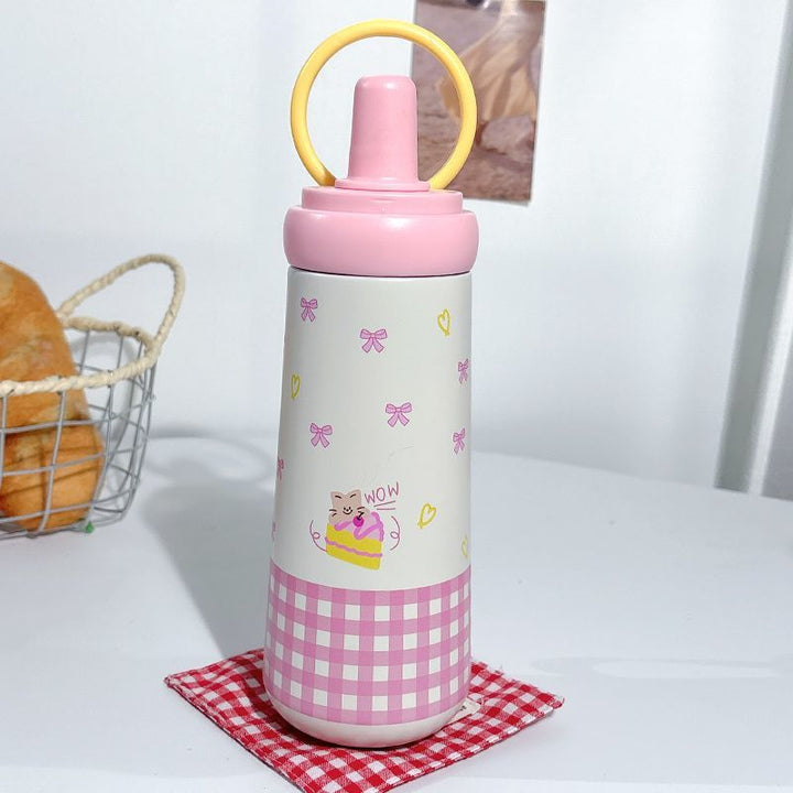 Women's stylish drinking bottle with elegant bow motif Bowlift