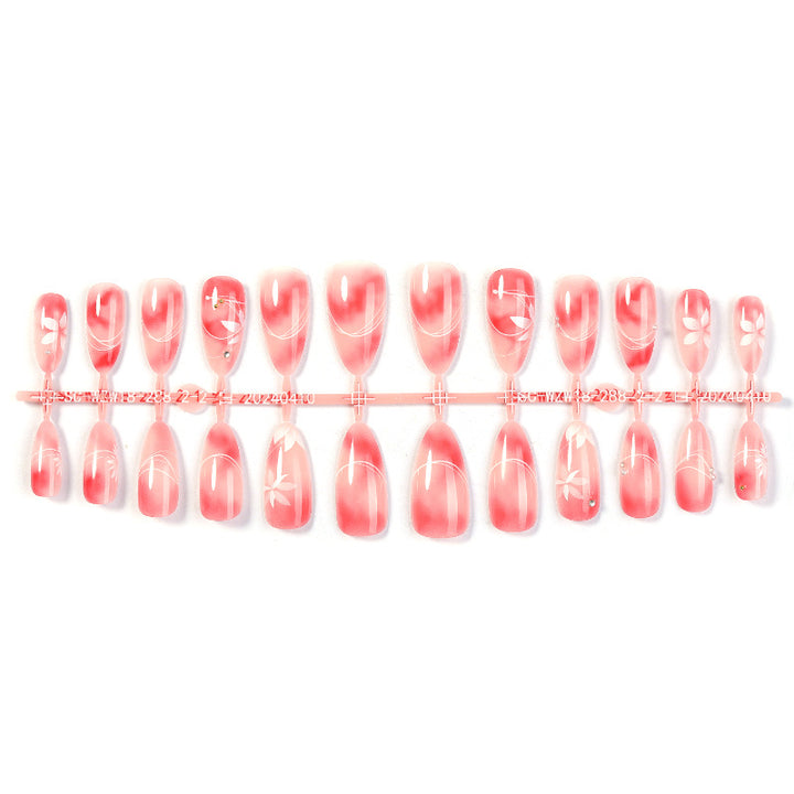 Floral Design Artistic Press-On Nail Set Bowlift