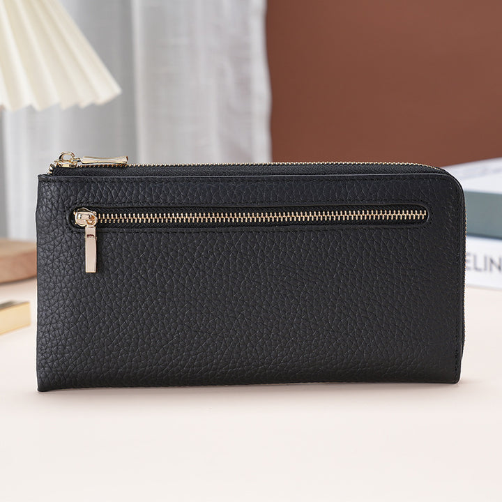 Premium Leather Zip Around Wallet