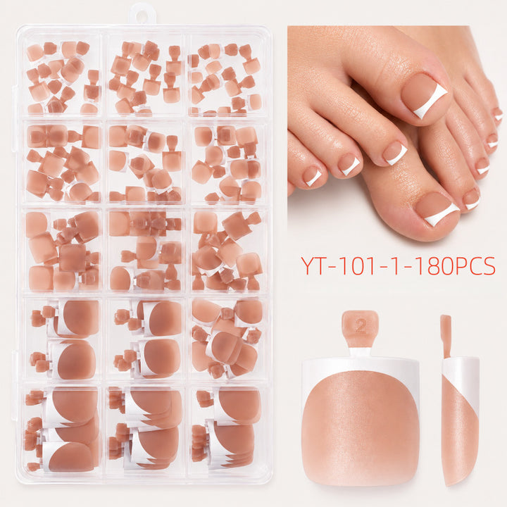 Artificial Nail Set with French Tips Bowlift
