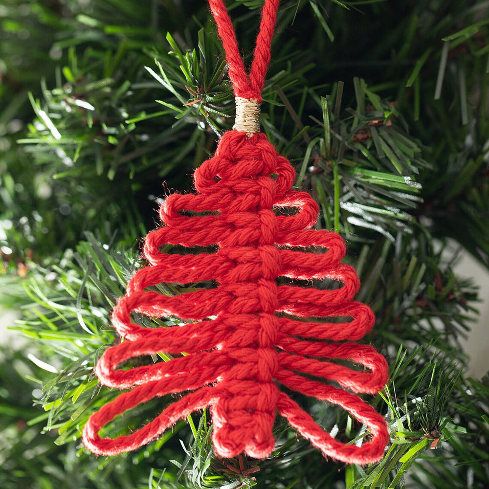 Macrame Christmas Tree Ornament Bowlift