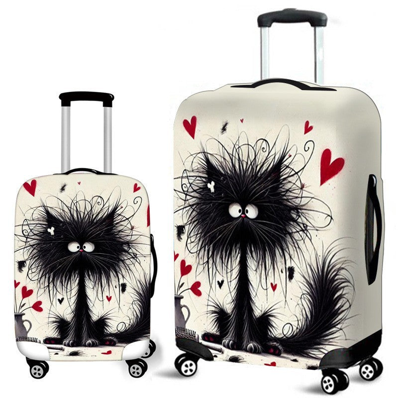 Unisex hard-shell travel suitcase with creative giraffe motif Bowlift