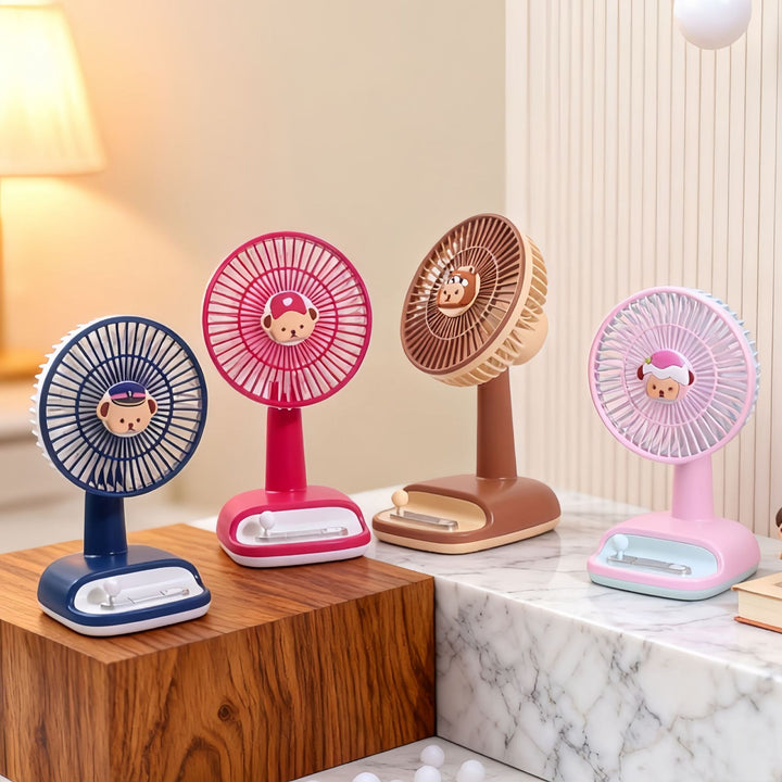 Ladies table fan with flexible tilt angle Bowlift