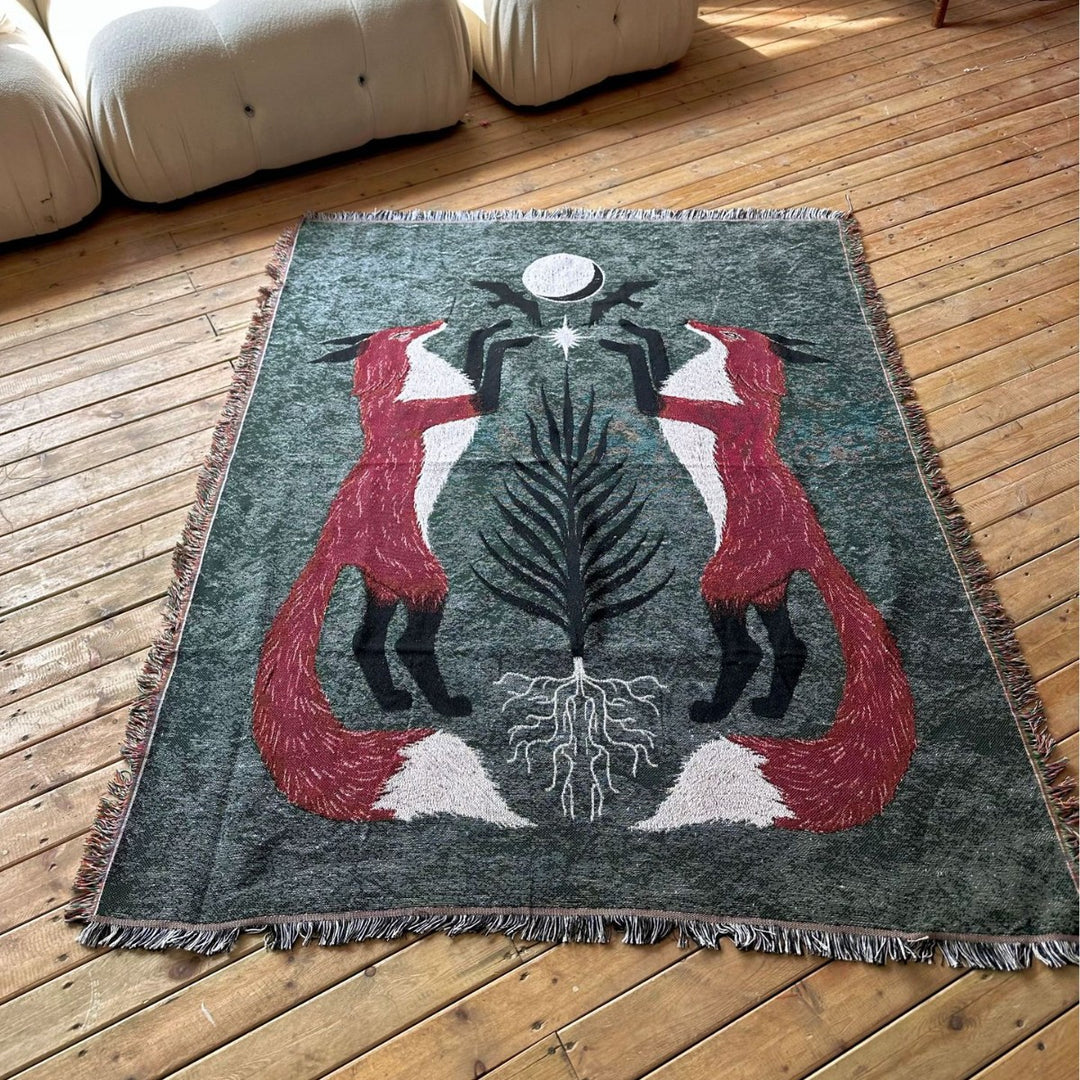 Artistic Wildlife Throw Blanket