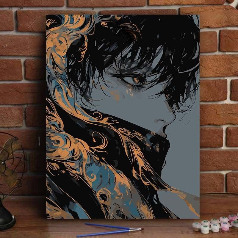 Abstract Art Portrait Canvas Print Bowlift
