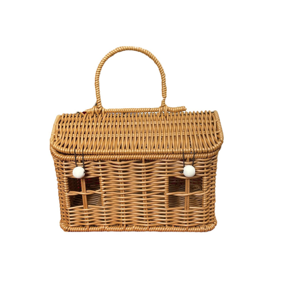 Women's stylish braided basket with rounded roof Bowlift