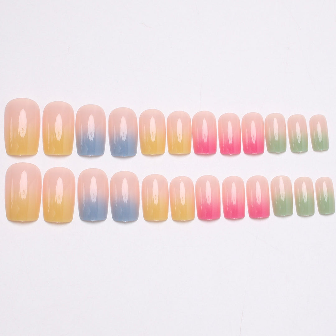Ombre Gradient Press-On Nails Bowlift