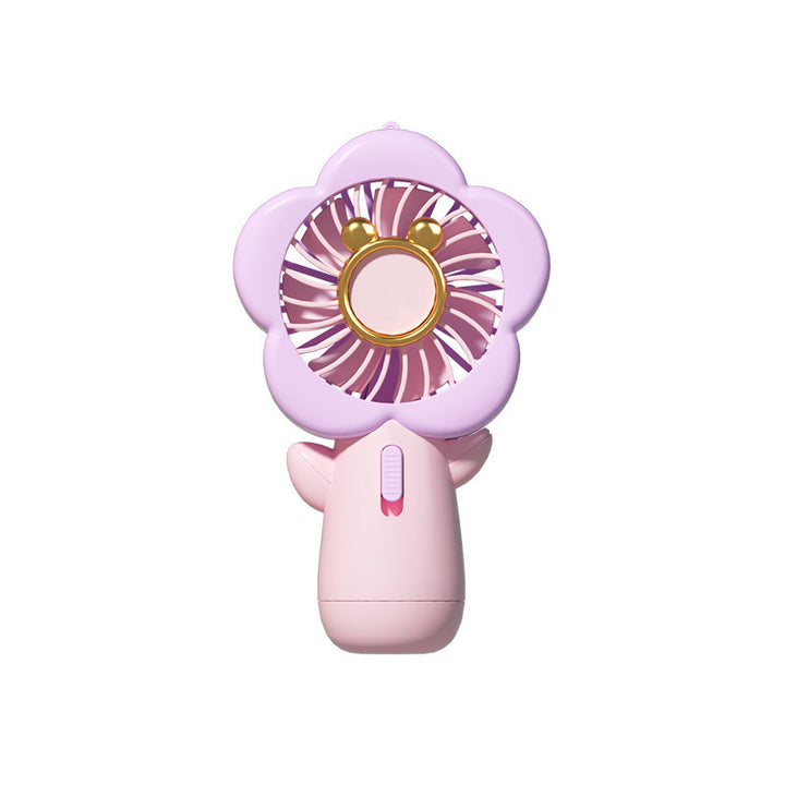 Ladies Portable Flower Fan Bowlift