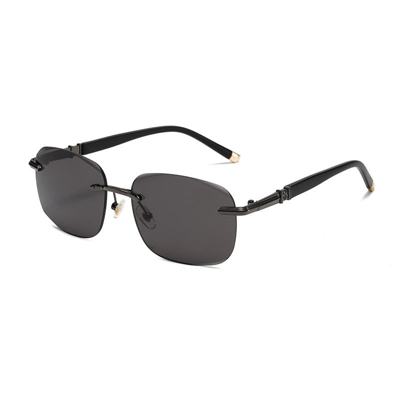 Women futuristic sunglasses with delicate metallic frame Bowlift