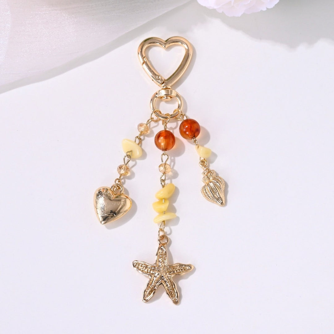Keychain with Sparkling Sun Motif Bowlift