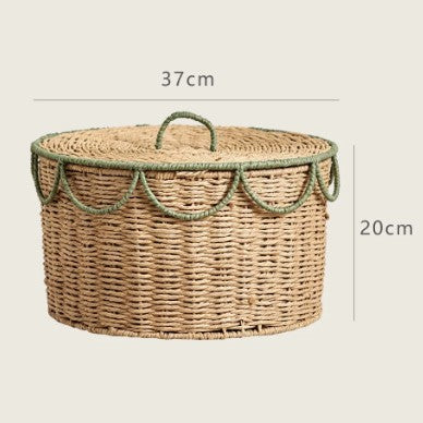 Handcrafted Vintage-Style Storage Basket Bowlift