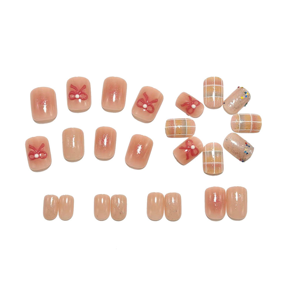 Creative nail art set with glitter and floral applications Bowlift