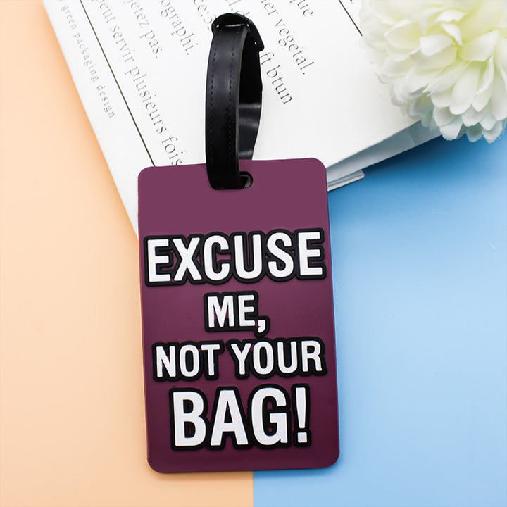 Unisex Luggage Tag with Humorous Saying Bowlift