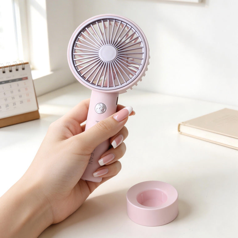 Women's portable mini hand fan with USB charging function and ergonomic handle Bowlift