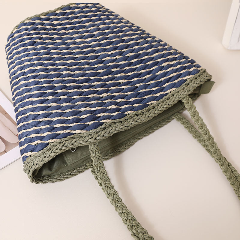 Braided Beach Bag with Wide, Sturdy Handles Bowlift