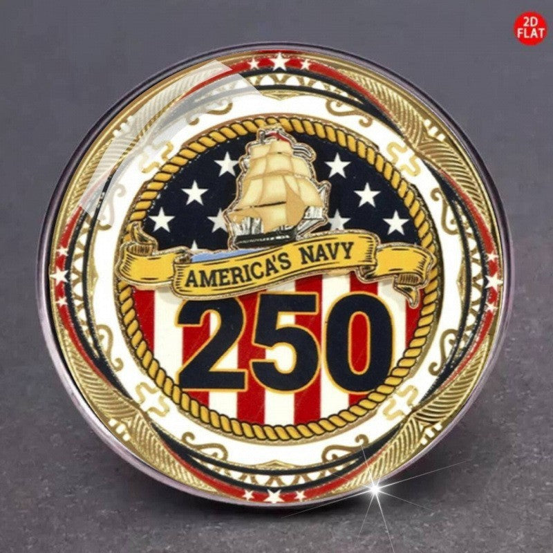 Unisex nan Semiquincentennial commemorative challenge coin medallion Bowlift