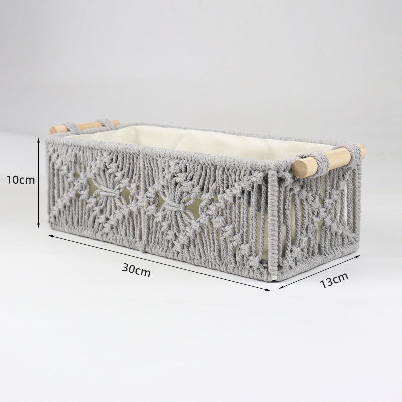 Storage basket with macrame pattern Bowlift