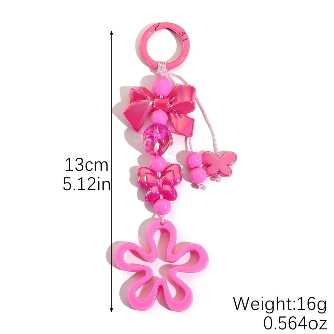 Playful keychain with flower and butterfly details Bowlift
