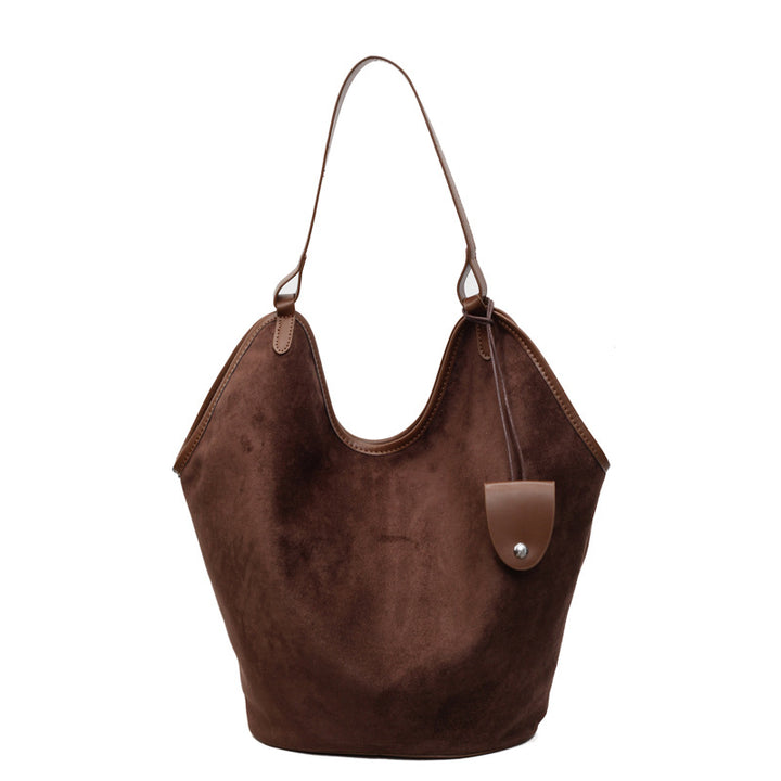 Suede Chic Slouchy Tote Bag Bowlift