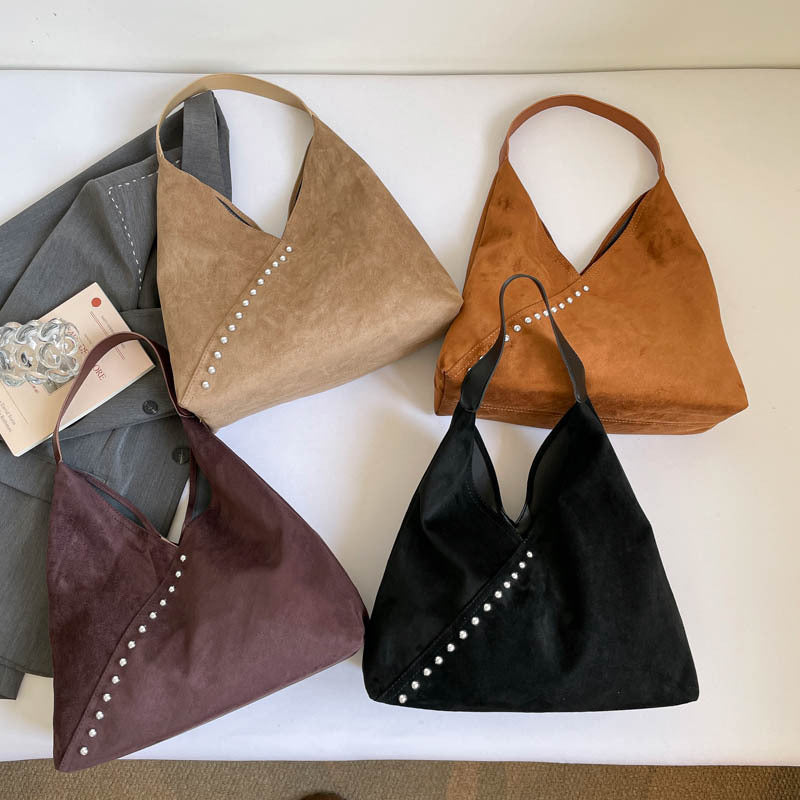 WoUnique Textured Suede Hobo Bag Bowlift