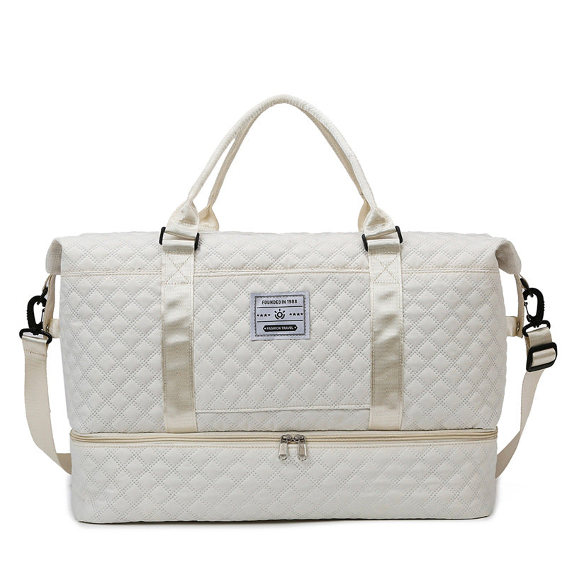 Multi-Pocket Quilted Duffle Bag